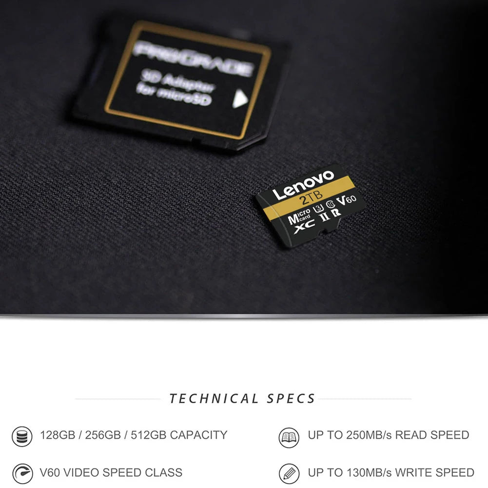 Tarjeta Memoria Lenovo V60 128GB-2TB - Alta Velocidad 130MB/s - 4K