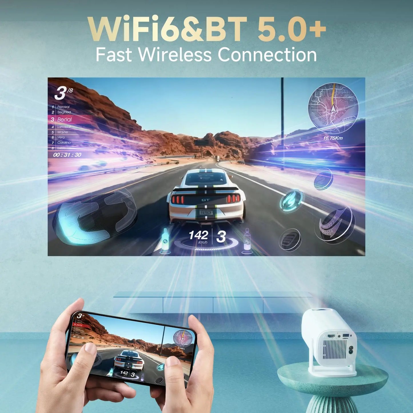 Proyector Inteligente Mini P30PRO Android 14 | Compatible con Video 4K HD |