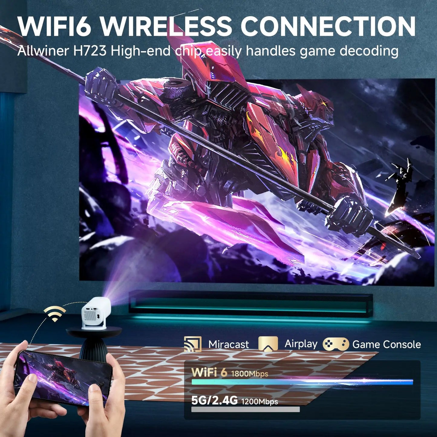 Proyector Inteligente Mini P30PRO Android 14 | Compatible con Video 4K HD |