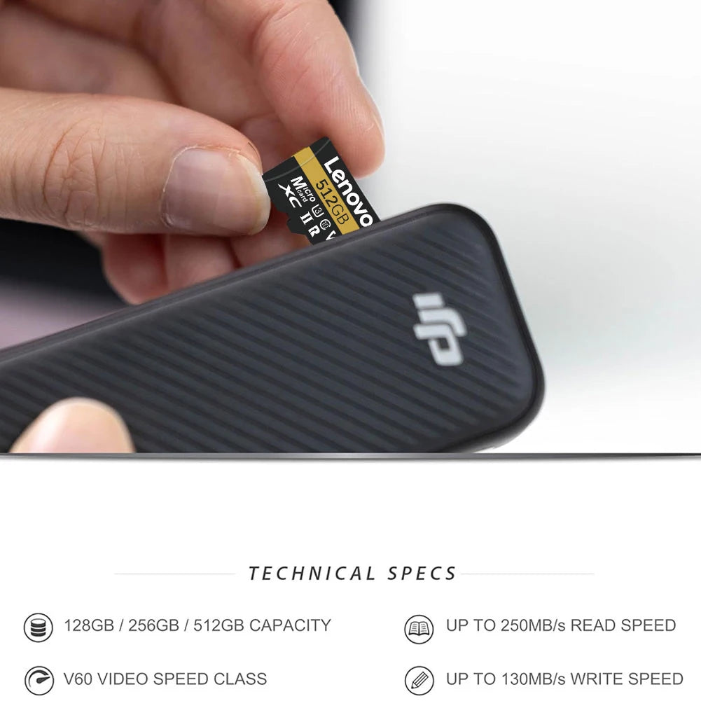 Tarjeta Memoria Lenovo V60 128GB-2TB - Alta Velocidad 130MB/s - 4K