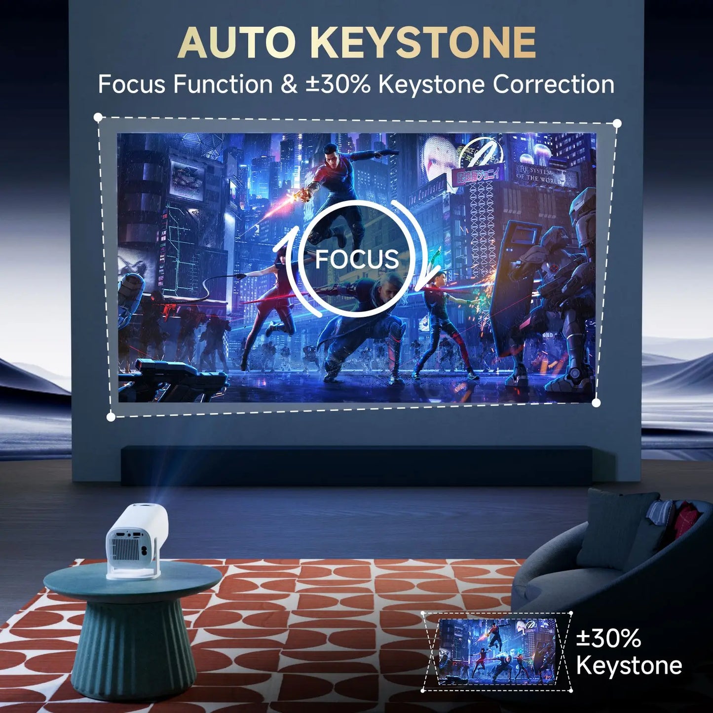 Proyector Inteligente Mini P30PRO Android 14 | Compatible con Video 4K HD |