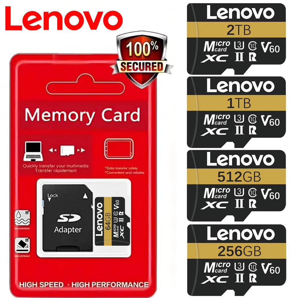Tarjeta Memoria Lenovo V60 128GB-2TB - Alta Velocidad 130MB/s - 4K