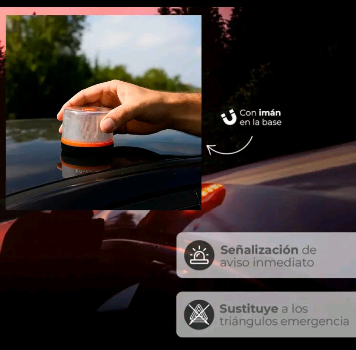 EXTRASTAR Luz V16 DGT 2026 Oficial | Baliza Emergencia con Geolocalización 3.0 y Datos Telefónica hasta 2038 | Homologada y Obligatoria