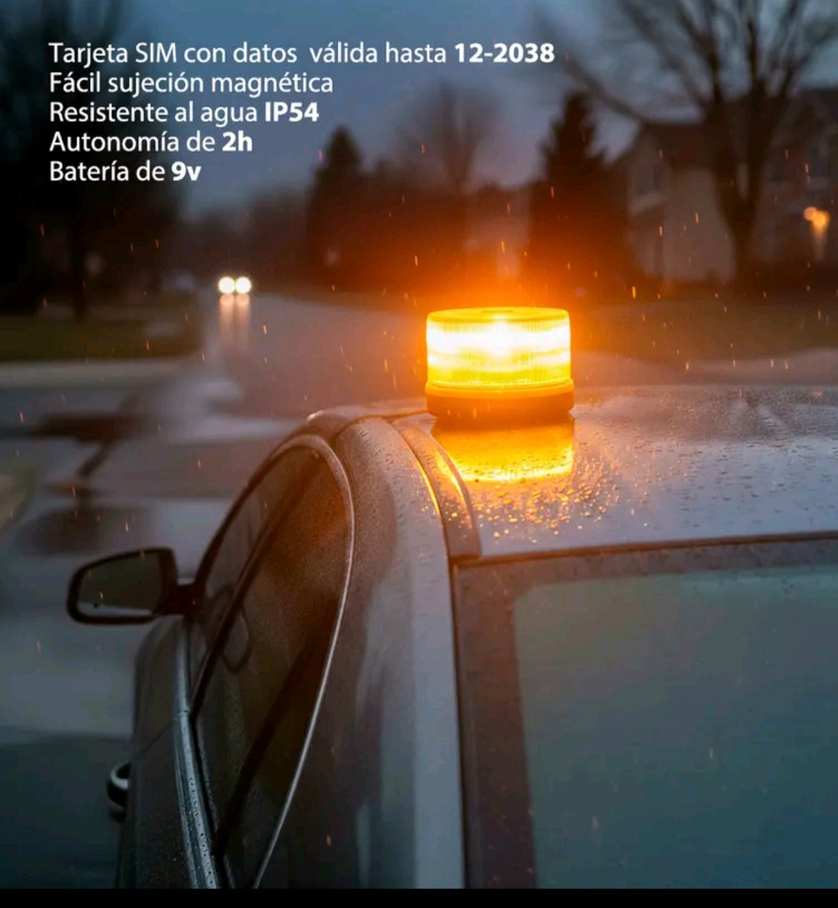 EXTRASTAR Luz V16 DGT 2026 Oficial | Baliza Emergencia con Geolocalización 3.0 y Datos Telefónica hasta 2038 | Homologada y Obligatoria